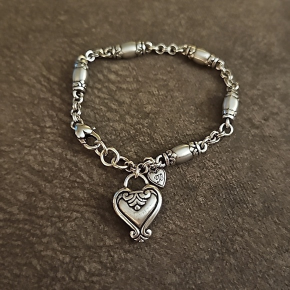 BRIGHTON Silver Plated Blaire Barrel Bead Chain Tennis Bracelet - Picture 2 of 6